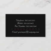 Stilvoller Zebra-Druck:: Visitenkarten Visitenkarte (Rückseite)