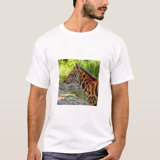 "Stilvoller Zebra-Muster Männer-T - Shirt" T-Shirt (Vorderseite)