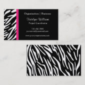 Stilvoller Zebra Stripes Visitenkarten Visitenkarte (Vorne/Hinten)