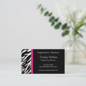 Stilvoller Zebra Stripes Visitenkarten Visitenkarte (Stehend Vorderseite)