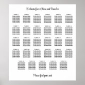 Stilvolles 29 Table Wedding Seating Chart Poster (Vorne)