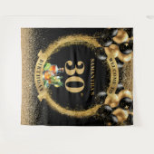 Stilvolles 30. Geburtstag Black Gold Tapestry Wandteppich (Vorderseite (Horizontal))
