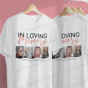 Stilvolles 4-Foto-Gedenk-T-Shirt T-Shirt