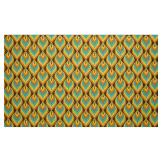 stilvolles 70er Retro Mod-Gewebe Stoff (Fat Quarter (45,7 x 55,9 cm))