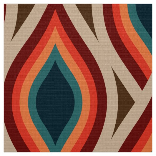 stilvolles 70er Retro Mod-Gewebe Stoff (Muster)