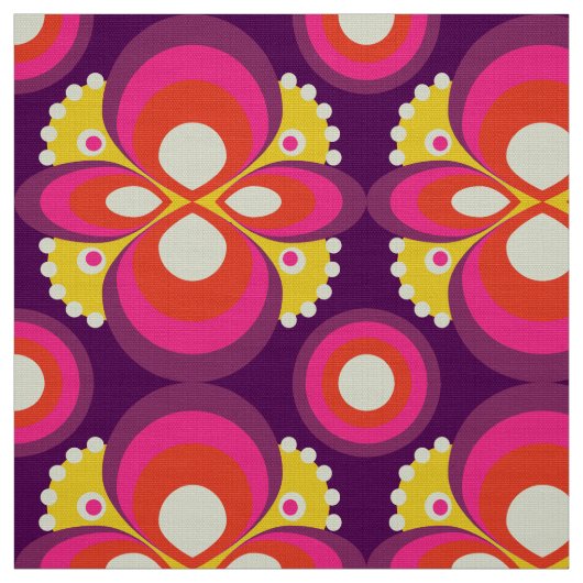 stilvolles 70er Retro Mod-Gewebe Stoff (Muster)