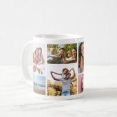 Stilvolles 8-Foto-Collage-Andenken Kaffeetasse (Vorderseite Links)