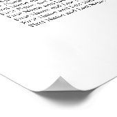 Stilvolles 8 Table Wedding Chart Poster (Ecke)