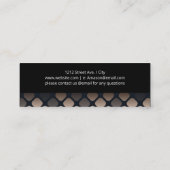 Stilvolles, abgerundetes Quadrat-Muster Mini Visitenkarte (Rückseite)