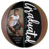 Stilvolles Abschluss Brushed Effect Foto Basketball (Vertikal)