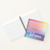 Stilvolles Abstraktes Aquarellpinke Lila mit Name Notizblock (Innenseite)