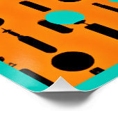 Stilvolles Abstraktes Musterdesign Poster (Ecke)