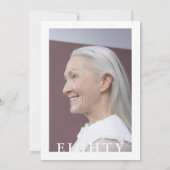 Stilvolles ACHTUNG Foto Strip 80. Geburtstag Einladung (Rückseite)