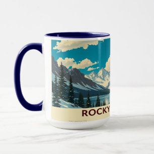 Stilvolles Alpenschneehäschen Rocky Mountain Ästhe Tasse