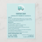 Stilvolles Ambulanzdesign, EMT, paramedische Werbu Flyer (Vorne)