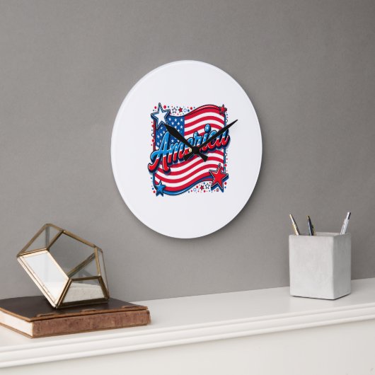 Stilvolles Amerika Große Wanduhr (Büro)