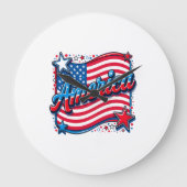 Stilvolles Amerika Große Wanduhr (Vorderseite)