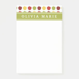 Stilvolles Apple-Muster mit Personalisiertem Namen Post-it Klebezettel