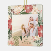 stilvolles Aquarell Wintergarten Weihnachten Foto Keramikornament (Links)