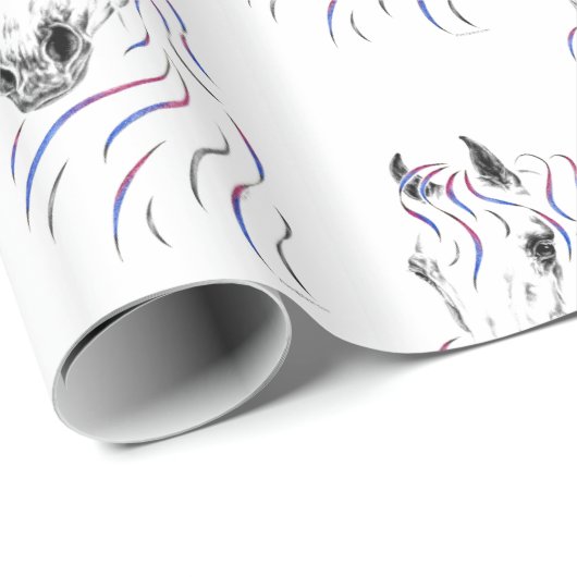 Stilvolles Arabisches Pferd Geschenkpapier (Rolleneckpunkt)