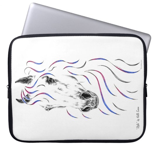 Stilvolles Arabisches Pferd Laptopschutzhülle (Vorderseite)