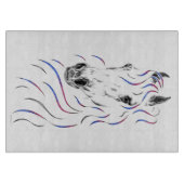 Stilvolles Arabisches Pferd Schneidebrett (Vorderseite)