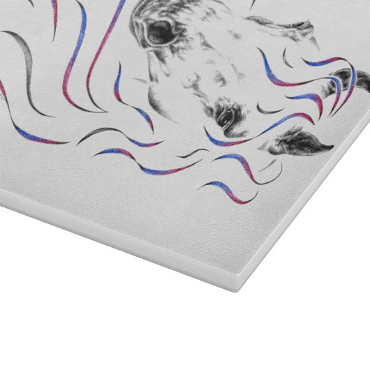 Stilvolles Arabisches Pferd Schneidebrett (Ecke)