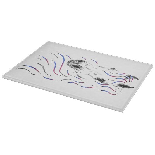 Stilvolles Arabisches Pferd Schneidebrett (Ecke)