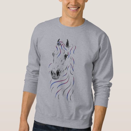 Stilvolles Arabisches Pferd Sweatshirt (Vorderseite)