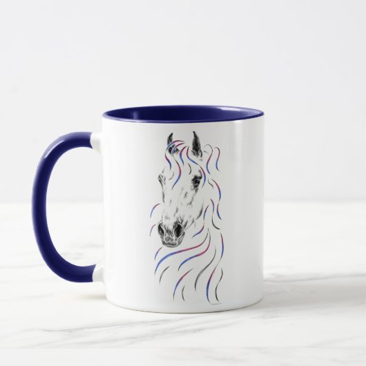Stilvolles Arabisches Pferd Tasse (Links)