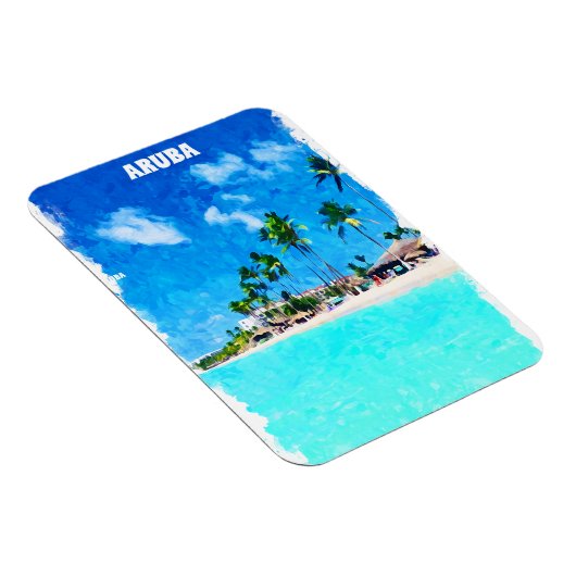 Stilvolles Aruba Caribbean Beach Paradise Magnet (Rechte Seite)