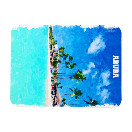 Stilvolles Aruba Caribbean Beach Paradise Magnet (Horizontal)