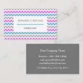 Stilvolles Auge Zickzack Muster Visitenkarte (Vorne/Hinten)