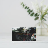 Stilvolles Autosportauto mit Lampe Visitenkarte (Stehend Vorderseite)