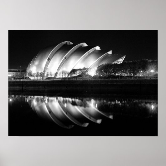 Stilvolles B&W-Foto des Clyde Auditoriums Poster (Vorne)