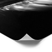 Stilvolles B&W-Foto des Clyde Auditoriums Poster (Ecke)