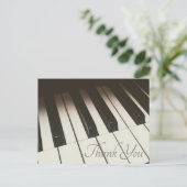 Stilvolles B&W Piano Keys Foto - Vielen Dank Postkarte (Stehend Vorderseite)