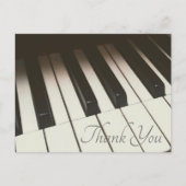 Stilvolles B&W Piano Keys Foto - Vielen Dank Postkarte (Vorderseite)