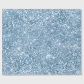 Stilvolles Baby Blue Shimmer Glitzer Glam Muster Geschenkpapier (Flach)