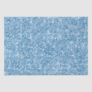 Stilvolles Baby Blue Shimmer Glitzer Glam Muster Seidenpapier