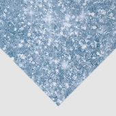 Stilvolles Baby Blue Shimmer Glitzer Glam Muster Seidenpapier (Detail)
