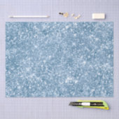 Stilvolles Baby Blue Shimmer Glitzer Glam Muster Seidenpapier (Handwerk)