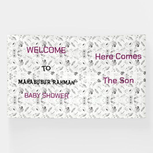 Stilvolles Baby Shower Banner (Horizontal)