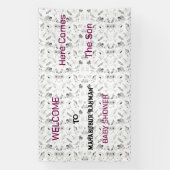 Stilvolles Baby Shower Banner (Vertikal)