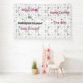 Stilvolles Baby Shower Banner (Insitu)