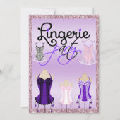 Stilvolles Bachelorette Wäsche-Party Einladung