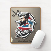 "Stilvolles Barber-Shop-Logo" Mousepad (Mit Mouse)