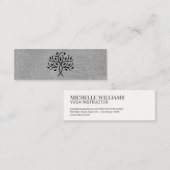 Stilvolles Baumsymbol Marbled Gray Mini Visitenkarte (Vorne/Hinten)