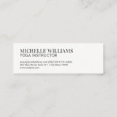 Stilvolles Baumsymbol Marbled Gray Mini Visitenkarte (Rückseite)