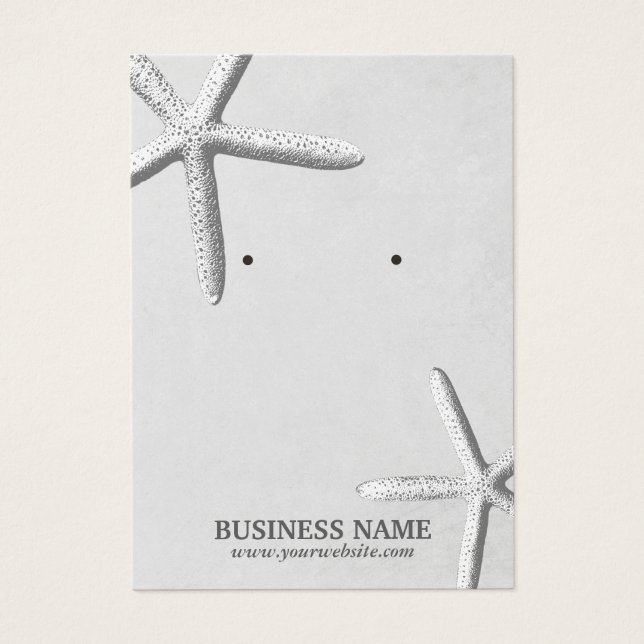 Stilvolles Beach Theme Starfish Silver Earring Hol (Vorderseite)